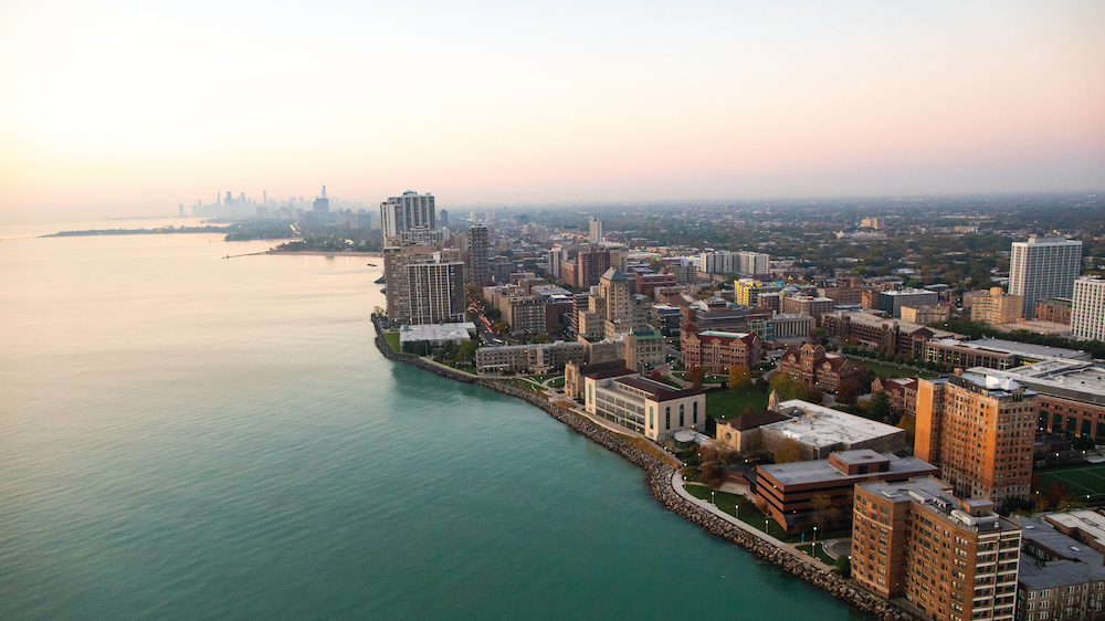 Aerial view of the Lake Shore Campus