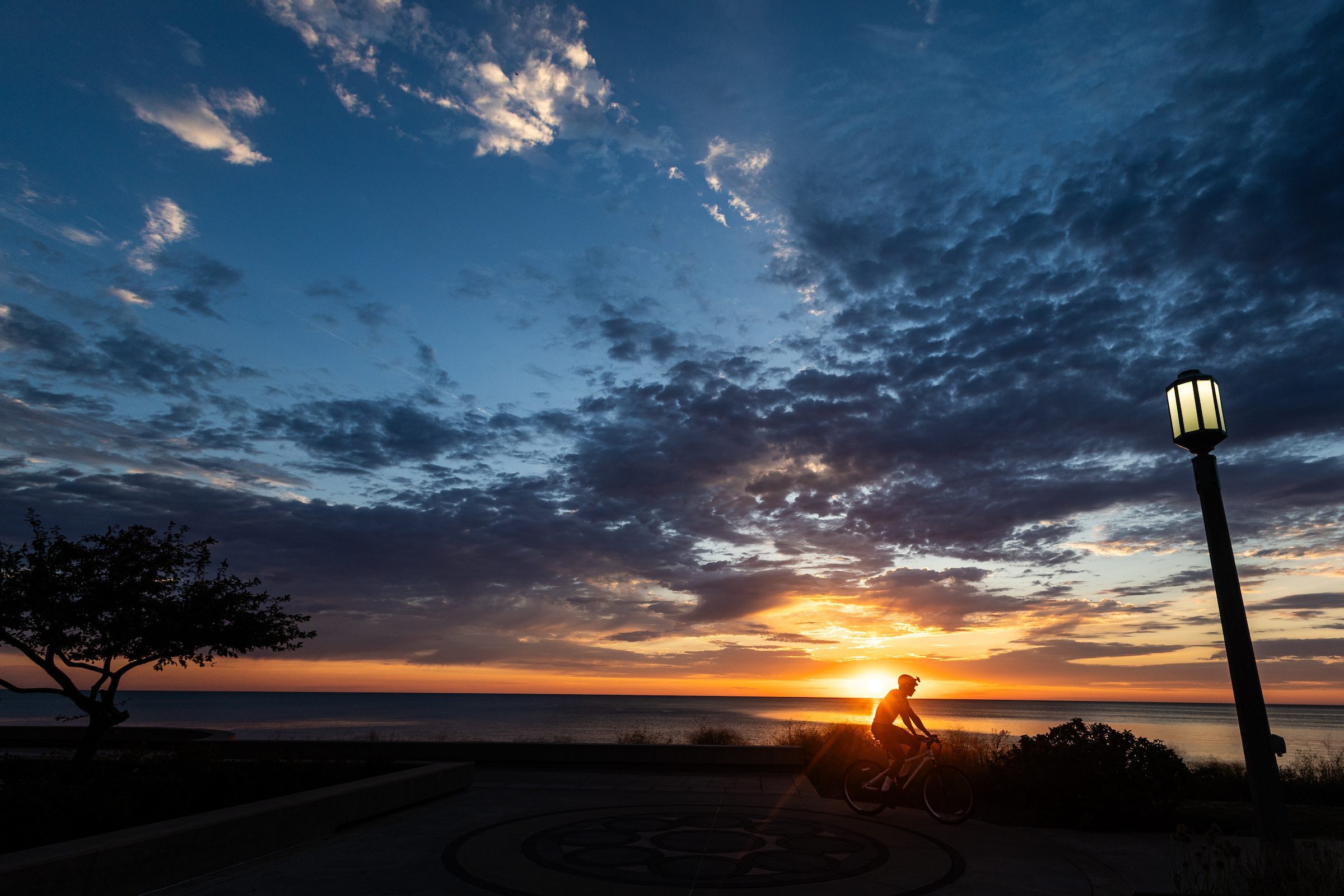 Sunrise over Lake Shore Campus on September 2, 2023. (Photo by: Lukas Keapproth)