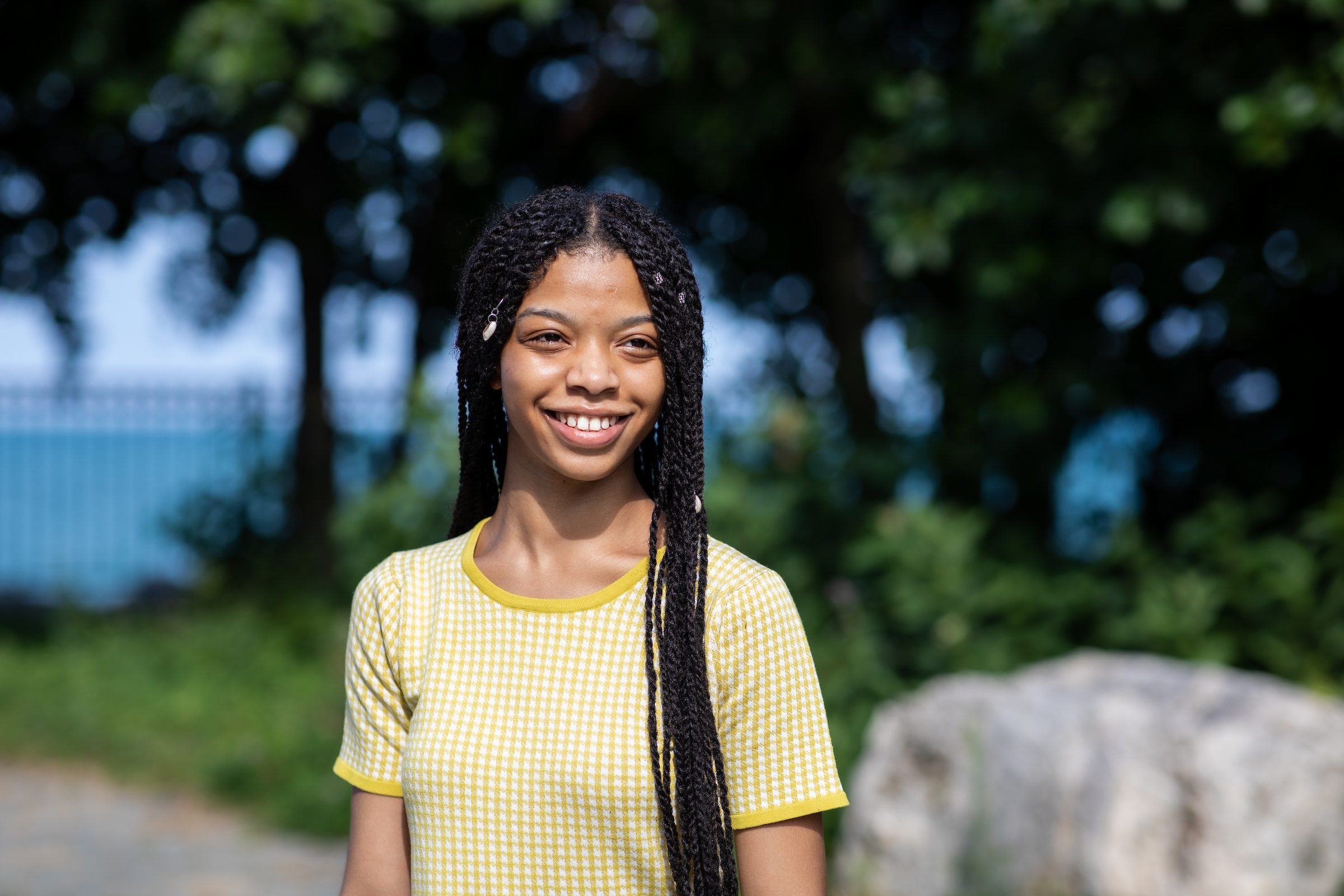 Portrait of Loyola University Chicago senior Rachel Caldwell. (Photo: Lukas Keapproth)