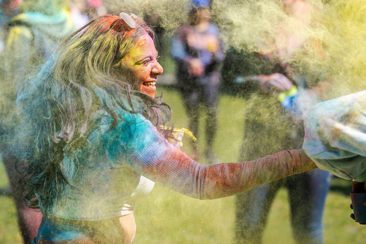 The Hindu Student Association hosts the annual Holi celebration in the Winthrop Play Lot